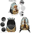 thumbnail image 3 of HUIACONG Sunflower Highland Cow Backpack and Lunch Box Set, 17 Inch Cute Kids School Bag, Spacious for School Supplies & Snacks, 3 of 7