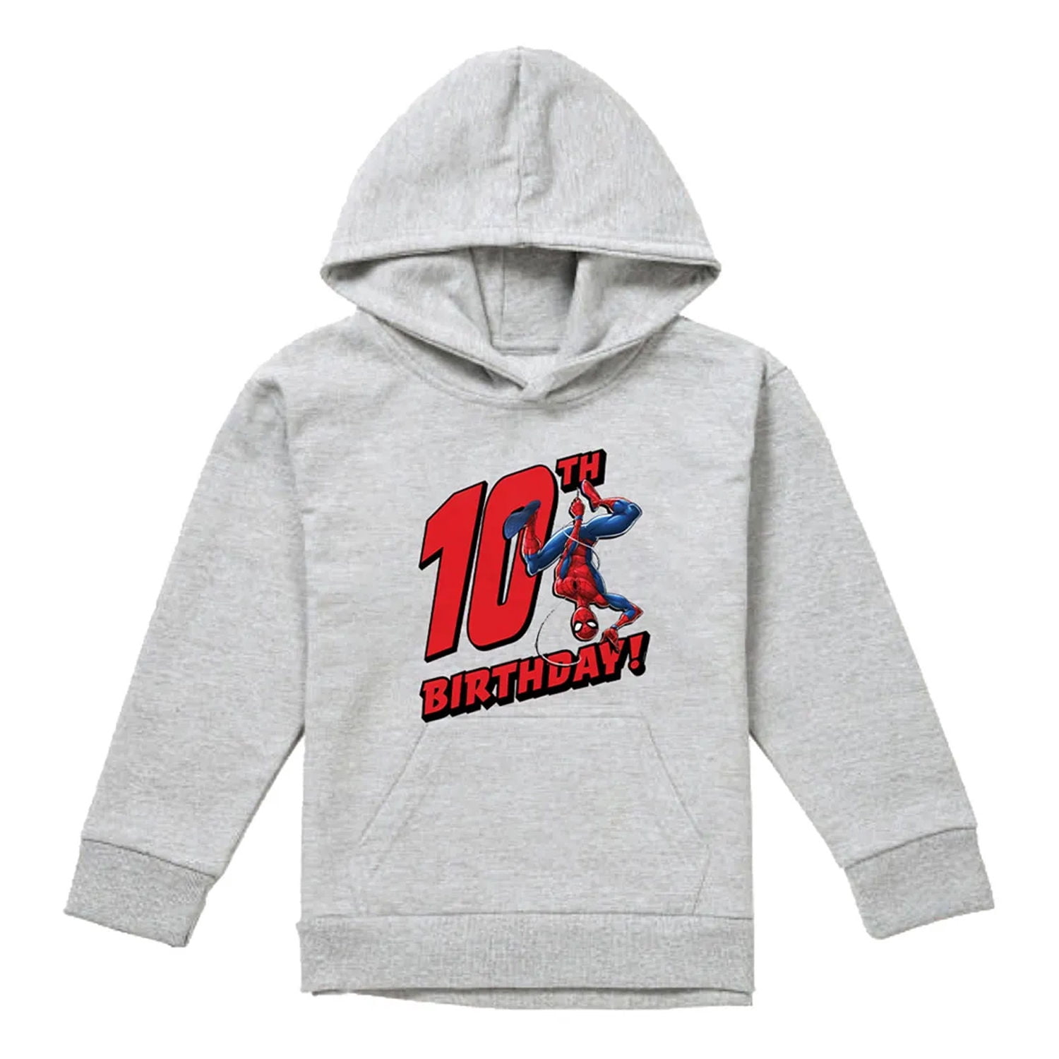 Spider-Man Boys/Girls Heather Pull Over 10th Birthday Hoodie