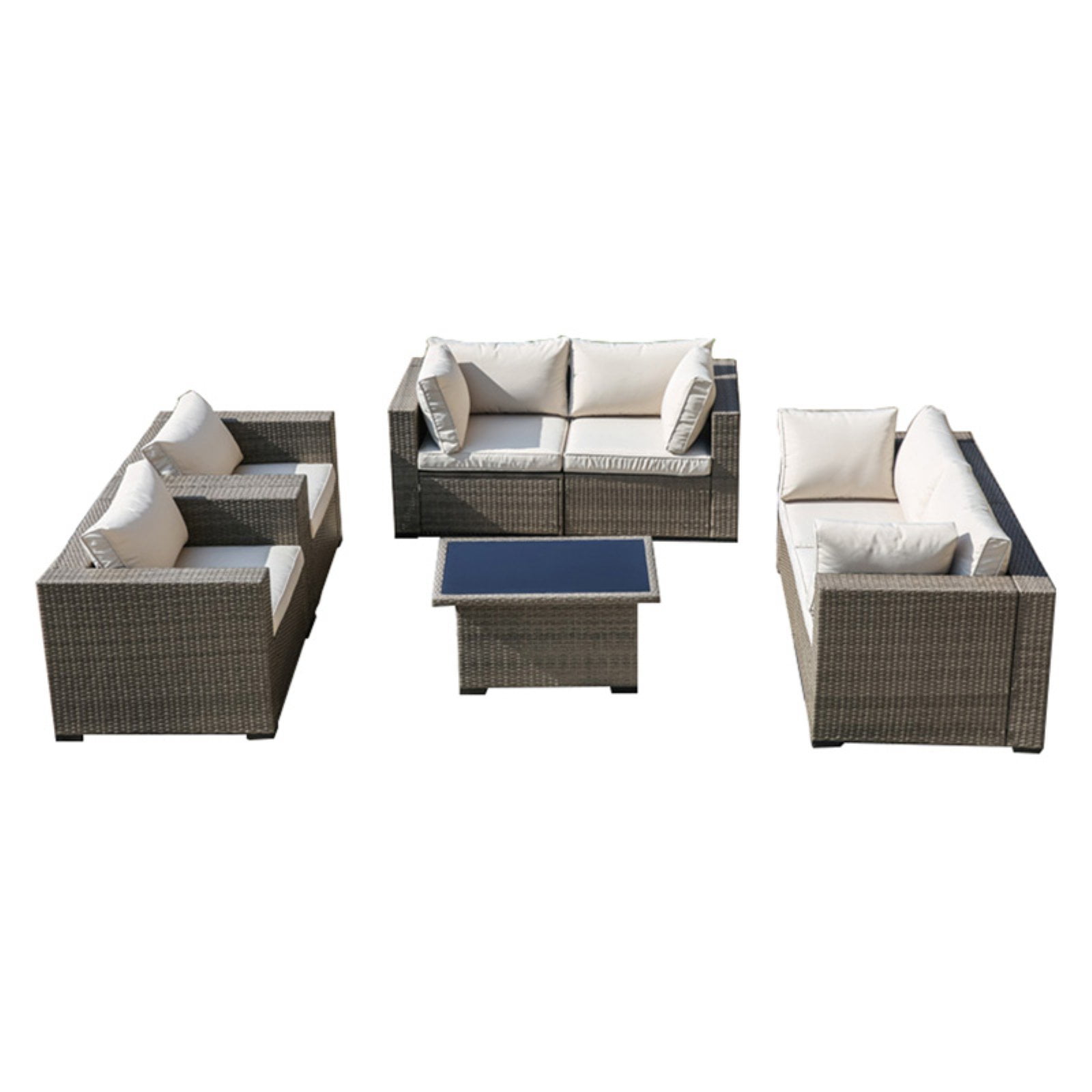 Every Season All Weather Wicker 7 Piece Patio Sectional Conversation