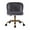 Dark Grey, variant on Impressions Vanity Rylee Swivel Vanity Chair, 360 Degree Rotating Makeup Seat (White Velvet)