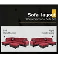 thumbnail image 5 of Pon Living Andes Microfiber with Faux Leather Sofa Set With Ottoman, 5 of 5