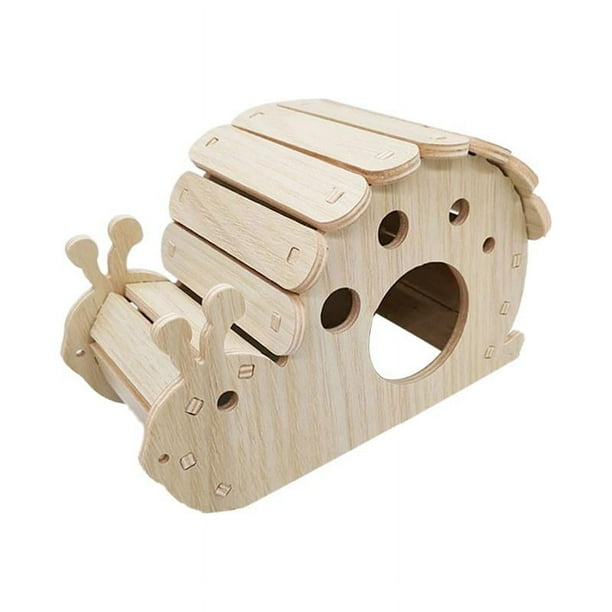 Casa de madera para hámster, jaula natural para hámster sirio. B