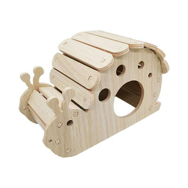 Casa para hámster, casa de esquina para hámster, casa de madera para hámster, casa para rata jerbo B