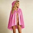 thumbnail image 5 of Lutiedan Medieval Renaissance Cloak with Hood Unisex Adult Sequin Cape Halloween Party Costume Short Cape for Women Men, 5 of 7