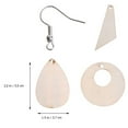 thumbnail image 2 of Phenofice 60 Pcs Wood Earring Findings for Jewelry Making with Metal Inclusions, 2 of 8
