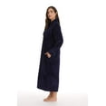 thumbnail image 2 of Just Love Textured Plush Zipper Lounger Robe for Women (Navy, Large), 2 of 3