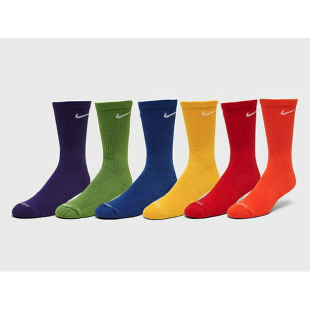 Sudor Custodio Caducado Nike Everyday Plus DRI FIT Cotton Cushioned Crew Socks Multi Color (6  Pairs) SX6897 903 Sz Large (8-12 Men / 10-13 Wmn's) - Walmart.com