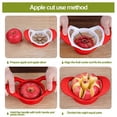 thumbnail image 2 of Stainless Steel Apple Slicer and Corer, 8-Blade Heavy Duty Fruit Cutter and Divider with Ergonomic Non-Slip Handles (Red), 2 of 4