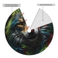 thumbnail image 2 of Yiaed Realistic Style Colorful Wolf Print Christmas Tree Skirt , Tree SkirtsTree Mat for Christmas Winter Holiday Indoor Decorations-36", 2 of 7
