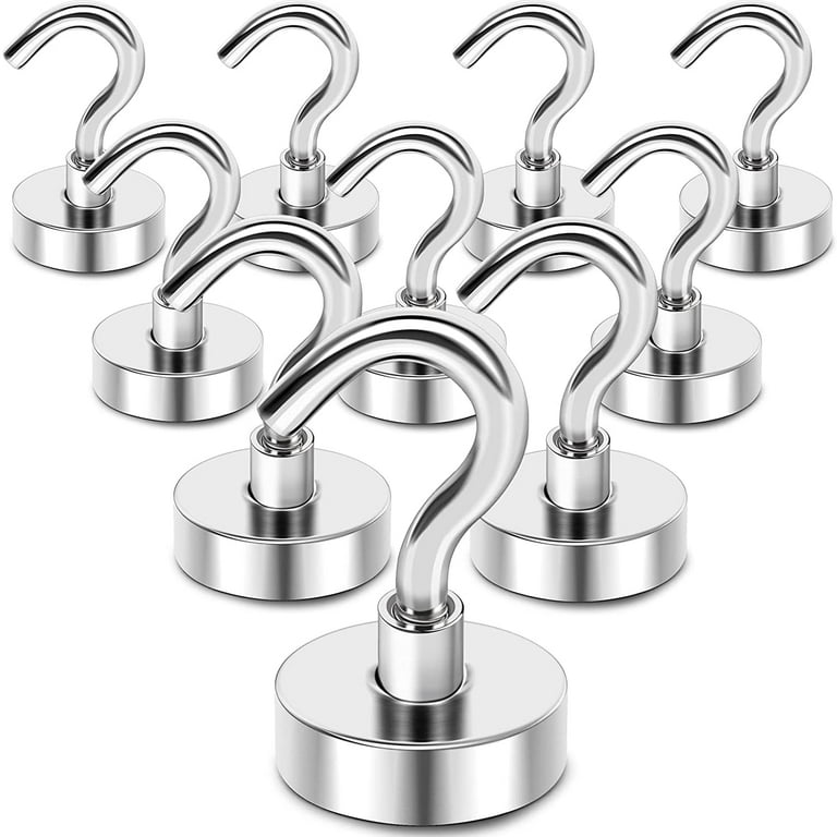 Magnetic Hooks Heavy Duty, 50 Lbs Magnetic Hooks for Cruise Cabins, Strong  Magnets Neodymium with Hooks for Hanging, Magnetic Wall Hooks for  Refrigerator, Locker Decoration, Workplace -10Pack 