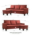 thumbnail image 2 of Glory Furniture G0513-SCH Burgundy Sofa Chaise, 2 of 6