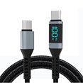 thumbnail image 1 of Cable USB de carga ultrarrápida de tipo C a tipo C de 100 W y 2 metros con conector de pantalla TQEHS, 1 of 6