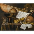 thumbnail image 3 of Edwaert Collier 14x12 Black Modern Framed Museum Art Print Titled - A Vanitas Still Life with Books and Leaflets, 3 of 5