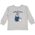 thumbnail image 3 of Inktastic Happy Birthday, Papa- Cute Penguins Boys or Girls Long Sleeve Toddler T-Shirt, 3 of 5