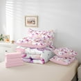thumbnail image 6 of Homewish Flying Butterflies 7pcs Bedding Comforter Set For Teens Boys Girls,Chic Flowers Queen Bedding Sets Super Cozy,Dreamy Princess Queen Sheet Sets,Ultra Soft Home Decor,Reversible, 6 of 8