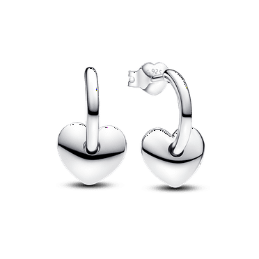 Pandora Heart sterling silver hoop earrings one size 293460C00