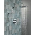 thumbnail image 3 of Delta Faucet Modern Raincan 2-Setting Round Shower System Including Rain Shower Head and Handheld Spray Chrome, Rainfall Shower System Chrome, Shower Valve and Trim Kit, Chrome 342702, 3 of 5