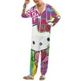 thumbnail image 2 of Hello Kitty Unisex Onesie Pajamas Zipper Jumpsuit Hooded One Piece Sleepwear for Family Mens Womens, 2 of 8