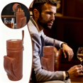 thumbnail image 1 of BKRE Leather Cedar Round Functional Storage For Enthusiasts Perfect For Lovers, 1 of 6