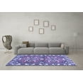 thumbnail image 3 of Ahgly Company Machine Washable Indoor Rectangle Geometric Blue Traditional Area Rugs, 2' x 4', 3 of 4