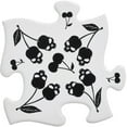 thumbnail image 2 of Alchemy Gothic CJ4 Ceramic Black Skull Cherries Jigsaw Coaster - 4 Piece, 2 of 3