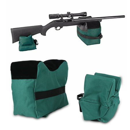 HERCHR Unfilled Front & Rear Shooters Gun Rest Sand Bags, Outdoor Portable Target Shooting Bag Shooting Bench Steady Sandbag , Unfilled Sandbag, Shooting Bench