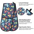 thumbnail image 4 of Dailycode Double Sided Oven Mitt with Loop Heat Resistant Kitchen Long Potholders 7" x 35" Cartoon Colorful Mushrooms, 4 of 6