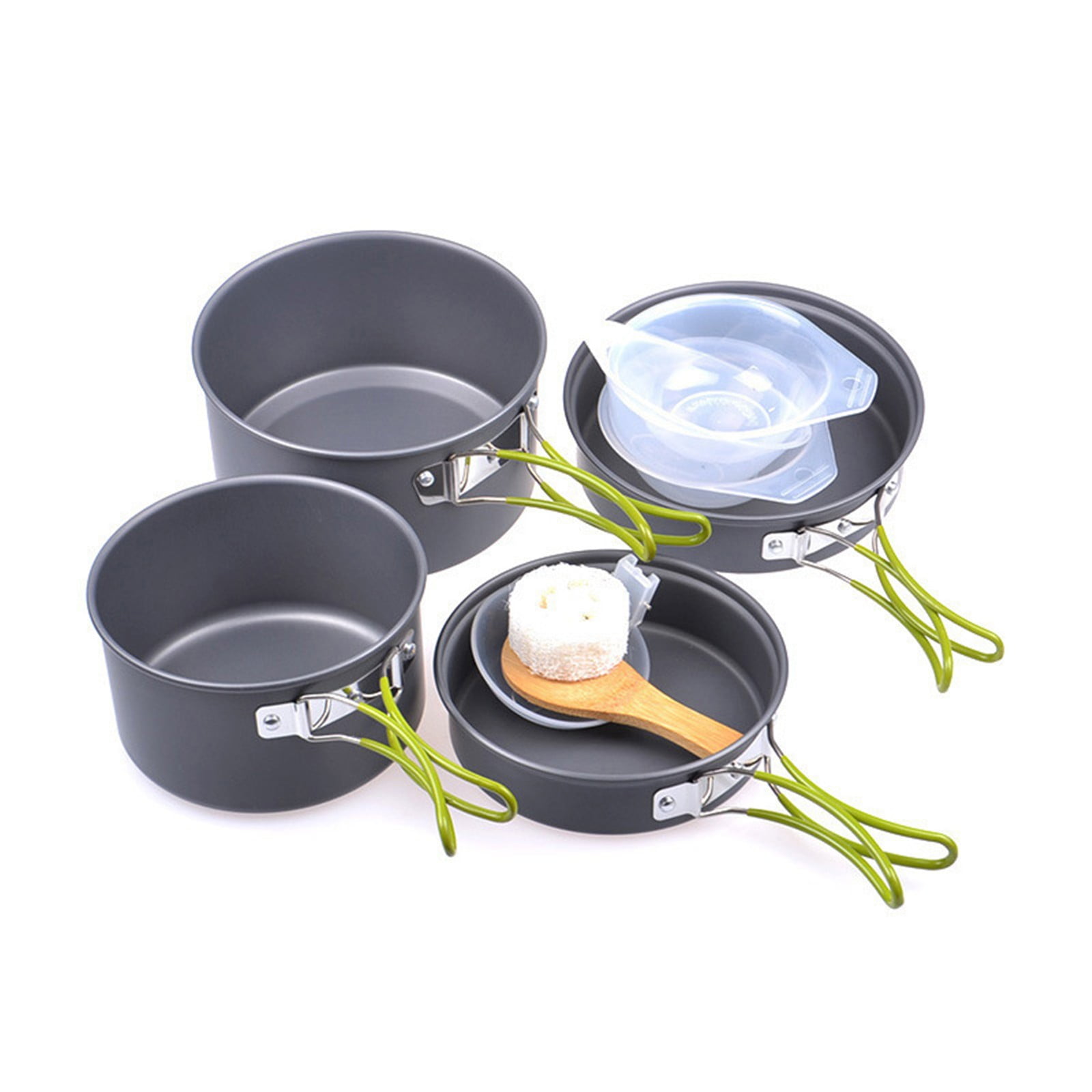 A Cookware Pot Set Clearance! Outdoor Camping Set Pot Cookware Picnic Pot Set Portable Alumina Heat Shielded Set Pot for 2 To 3 People Cooking Utensils