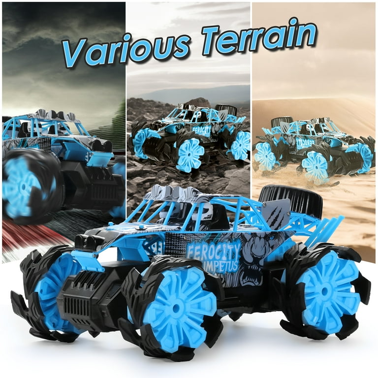 Yexmas 1:16 Scale 4WD Stunt Car Explosive Wheel RC Cars, Remote