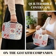 thumbnail image 5 of Yuyamidu Cute Strawberry Bible Cover for Women Flowers Quilted Bible Tote Bag with Handle and Organizer Pouch for Standard Bibles Couple Floral Church Bag for Study Travel, 5 of 8