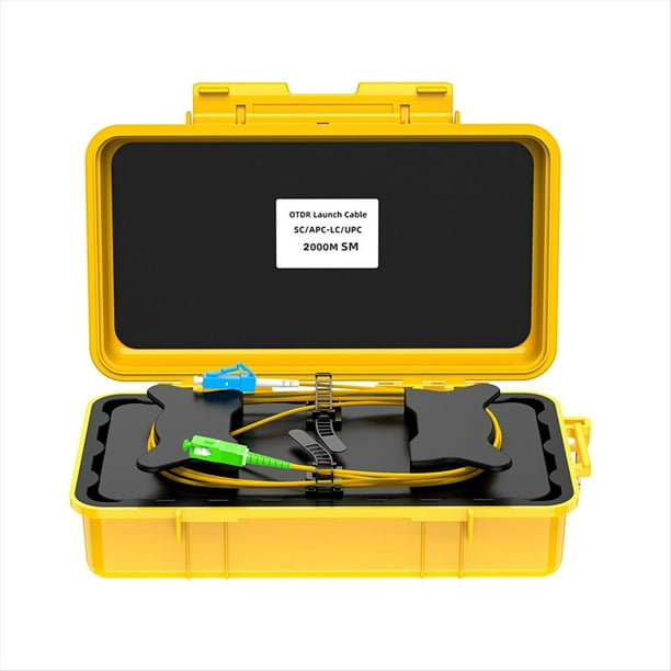 Eliminador de Zona Muerta OTDR, Anillos de Fibra, Caja de Cable de Lanzamiento OTDR de Fibra Óptica de 2 Km SC/-LC/UPC