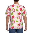 thumbnail image 2 of Naloa Hand Drawn Strawberry Men's T-Shirt Sport T-shirt Men's Basic Tee Casual Men's Shirt, Round Neck, Short Sleeves - Medium, 2 of 5