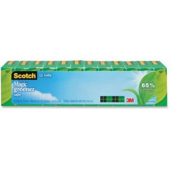 1 PK,Scotch 3/4"W Magic Greener Tape Rolls (81212P)
