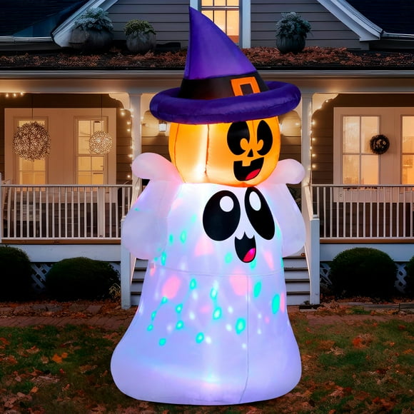 Fantasma hinchable Joiedomi de 1,5 m con luces LED para decoración de Halloween