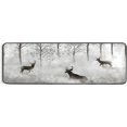 thumbnail image 5 of SKYSONIC 2X6 Feet Winter Forest Deer Runner Rug with Rubber Backing, Black White Tree Non Slip Entryway Rug Runner Washable Soft Area Rug Carpet for Hallway Bedroom Kitchen Decor, 5 of 6