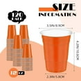 thumbnail image 2 of JJEAN-120 pcs Orange plastic cups Halloween plastic Disposable cups 12 oz orange Party Cups for drinking Tastings served Snacks Barbecues Picnics, 2 of 4