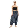 thumbnail image 5 of Previn Women's Boho Yoga Pants High Waisted Lightweight Yoga Loose Soft Hippie Harem Pants Indian Bohemian Dance Beach Pants A01202 Small-Large, 5 of 5