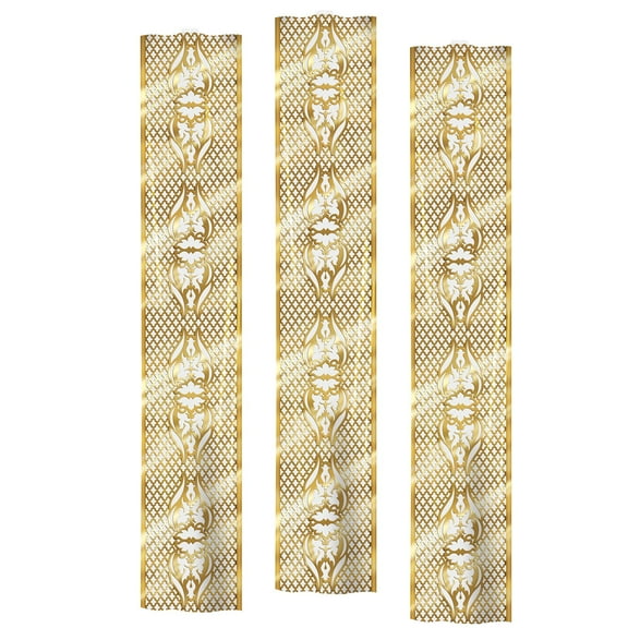 Beistle Pack of 12 Gold Lattice Entertainment Party Panels Hanging Decorations 6'