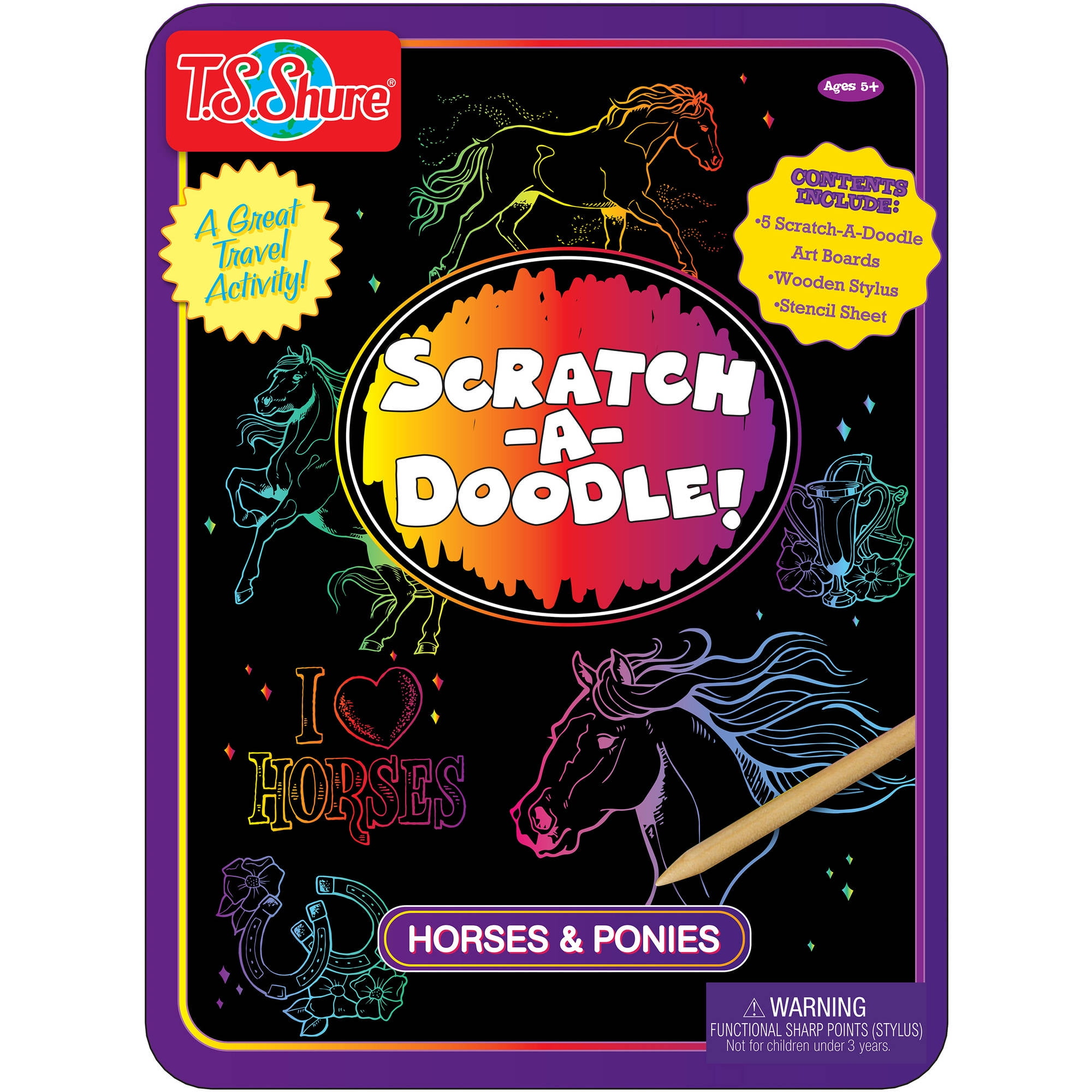 T.S. Shure ScratchADoodle Horse Activity Tin