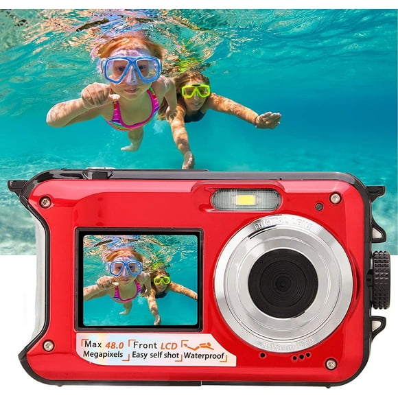 48MP Megapixel Waterproof Dual Screen Full HD 1080P Digital Camera for Underwater Photo and Video Recording