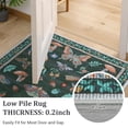 thumbnail image 4 of Washable Rug 9x12 Mushroom Butterfly Area Rug Non Slip Living Room Large Rugs Insect Moth Print Carpet Non Shedding Soft Bedroom Floor Mat Thin Foldable Modern Carpet for Farmhouse, Black, 4 of 6
