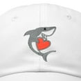 thumbnail image 2 of DALIX Shark with Heart Valentine's Day Hat Womens Embroidered Baseball Cap in Black White, 2 of 6