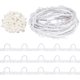 thumbnail image 1 of Presupuesto para botones de vestido de novia blanco con ribete trenzado, 15 yardas, elástico, con 50 botones de perla, extensor de cremallera para coser vestidos., 1 of 7