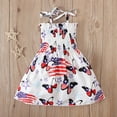 thumbnail image 2 of Bouanq 4th of July Dress Summer Toddler Girl Clothes Sundress for Independence Day Dress Kids 1-6 Years, 2 of 7