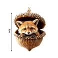 thumbnail image 3 of Sleeping Forest Animal Ornament, Acorn Christmas Tree Decor, Three Dimensional Sleeping Woodland Creature NestLED in A Textured Acorn, Sculpted Resin with DetaiLED Seasonal Styling, 3 of 8