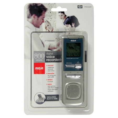 RCA 2GB Digital Voice Recorder, Silver, VR5330R