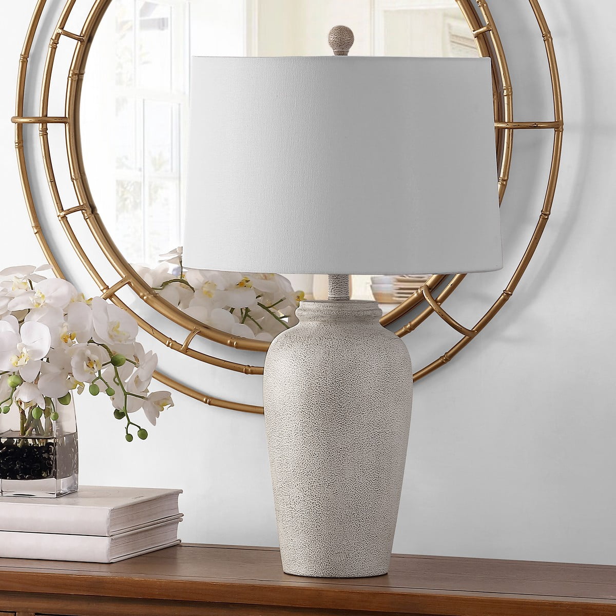 SAFAVIEH Sabrin 26 in. Ancient Inspirations Table Lamp, Antique White