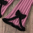 thumbnail image 4 of Zanarzt Girls Clothes 2 Piece Girls Outfits Set Long Sleeve Top Pants Casual Two Piece Set for Spring Hot Pink,5-6 Years, 4 of 8