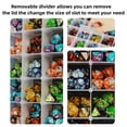 thumbnail image 4 of Paquete de 2 cajas de almacenamiento de dados Dnd, cada 24 rejillas, organizador de dados poliédricos con divisores extraíbles que contienen hasta 1600 dados, pequeños contenedores artesanales para co, 4 of 5