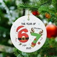 thumbnail image 4 of Must-Have Christmas "Six And Sevens" Themed Hanging Ornaments - Assorted Design Decorative Pendants, Shatterproof Acrylic/Resin for Christmas Tree, Wreath & Home Holiday Displays, 3.15in, C, 4 of 6